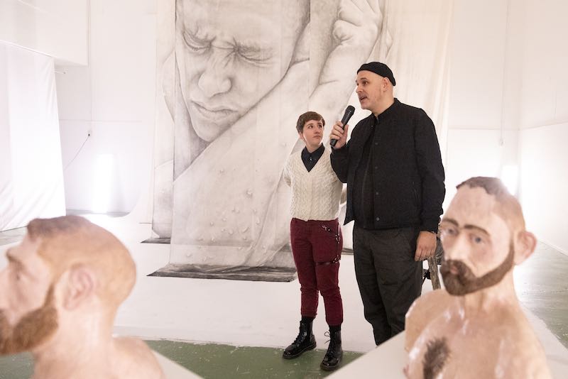 Kunstenaars Lise Sore en Vladimir Radujkov.
